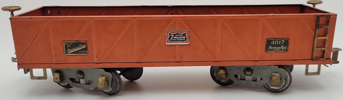 American Flyer 4017 Vintage Standard Gauge Orange Gondola VG