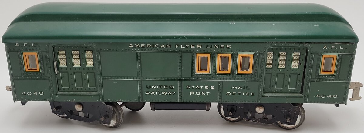 American Flyer 4040 Vintage Standard AF Lines REA Dark Green Baggage Car