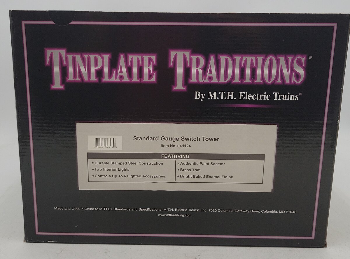MTH 10-1124 Standard Gauge Tinplate Switch Tower with Knife Switches EX/Box