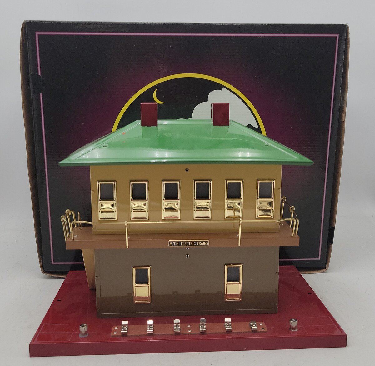 MTH 10-1124 Standard Gauge Tinplate Switch Tower with Knife Switches EX/Box