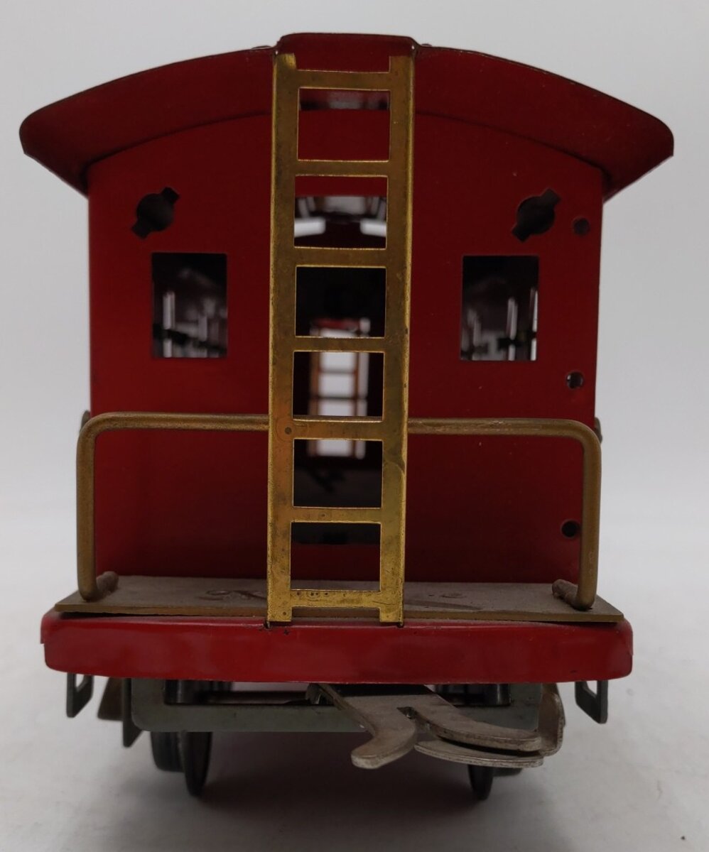 American Flyer 4021 Vintage Wide Standard Gauge Red Tinplate Caboose VG