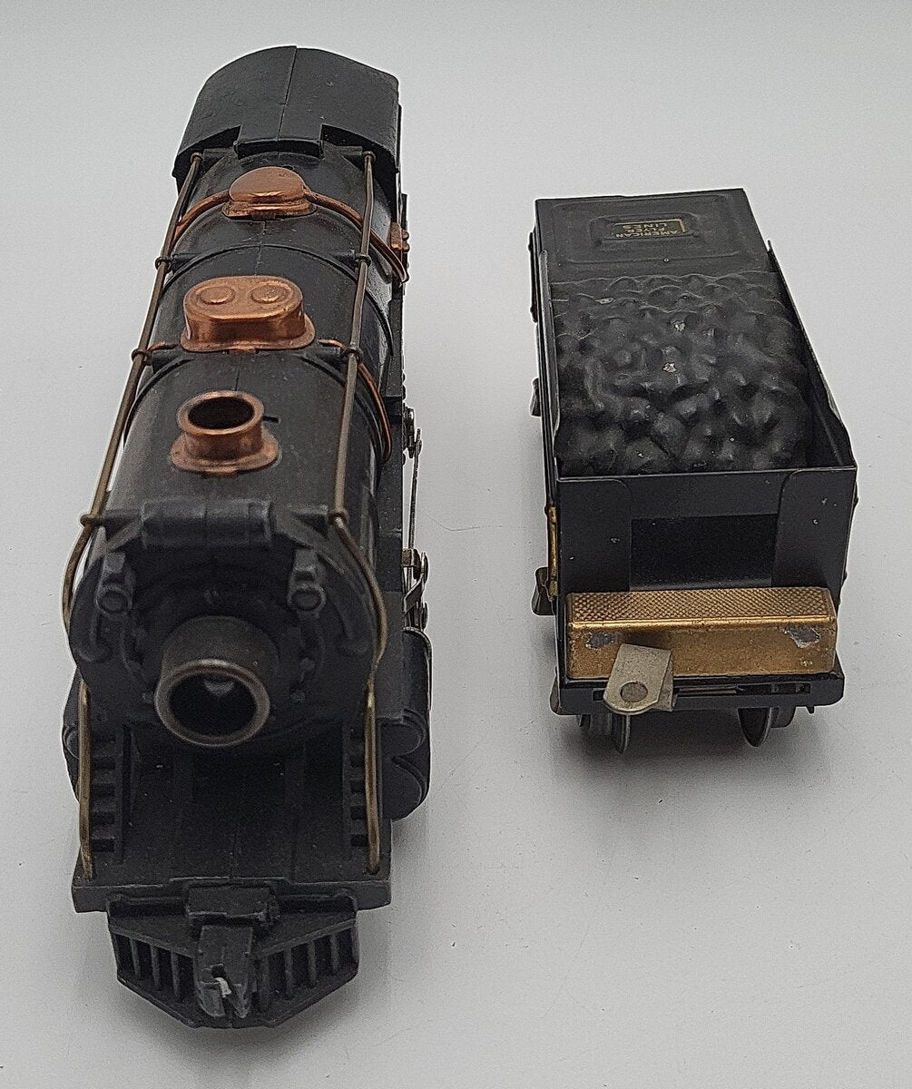 American Flyer 423 Vintage O Prewar 2-4-4 Steam Locomotive & Tender VG