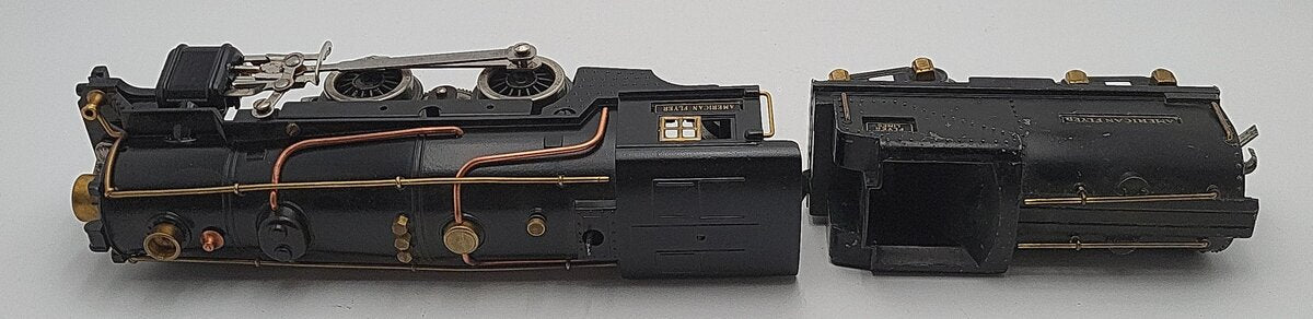 American Flyer 3326 Vintage O 2-4-2 Steam Locomotive & Tender VG