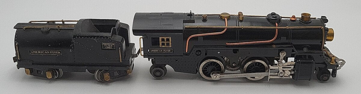 American Flyer 3326 Vintage O 2-4-2 Steam Locomotive & Tender VG