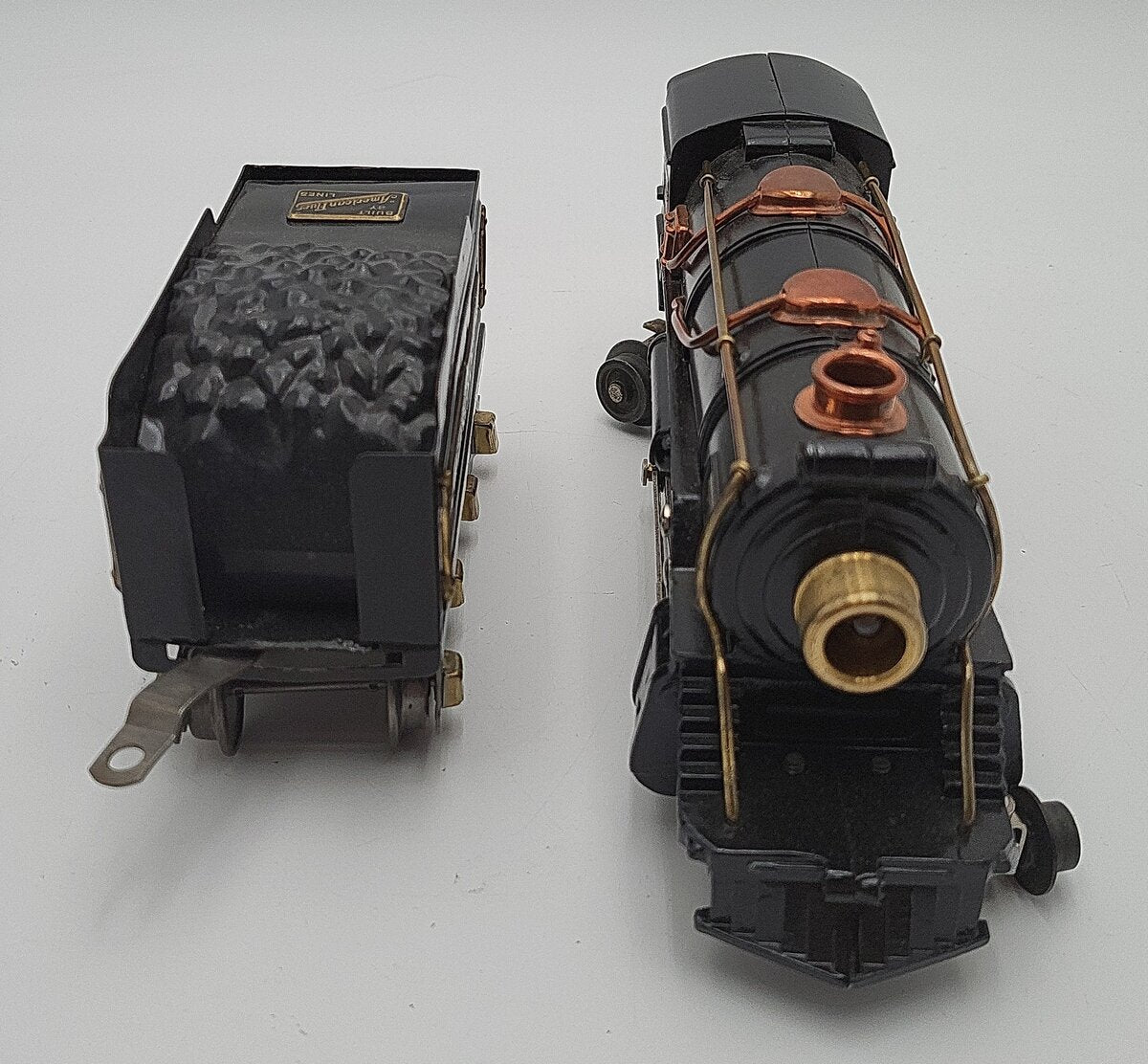 American Flyer 3316 Vintage O 2-4-2 Tinplate Steam Locomotive w/Tender VG