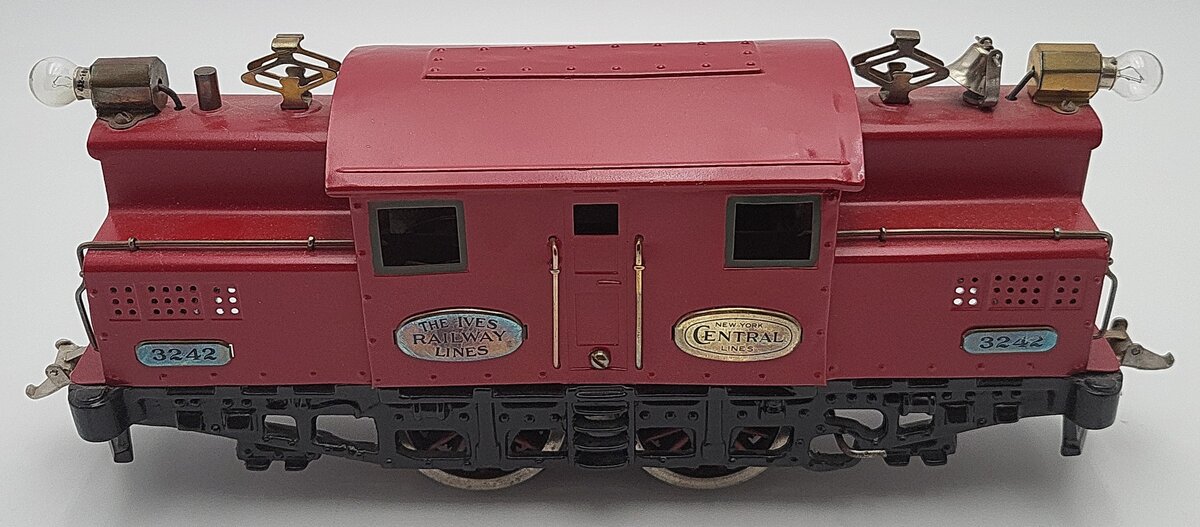 Ives 3242 Vintage Standard Gauge NYC/Ives Railway Lines Red Electric Locomotive VG