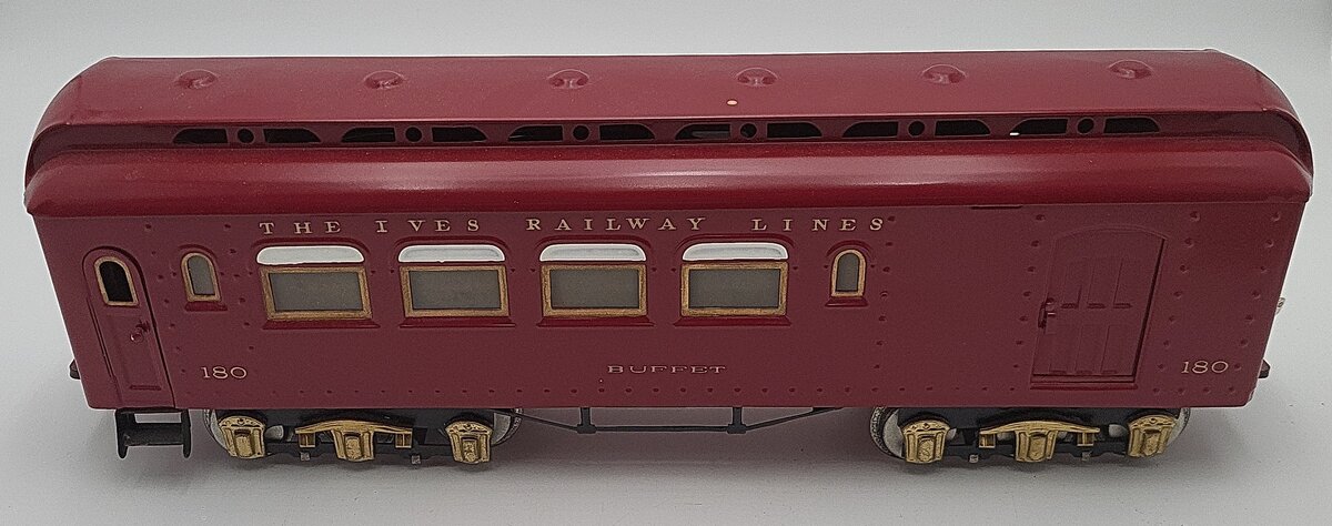 Ives 180 Vintage Standard Gauge Tinplate Passenger Car #180