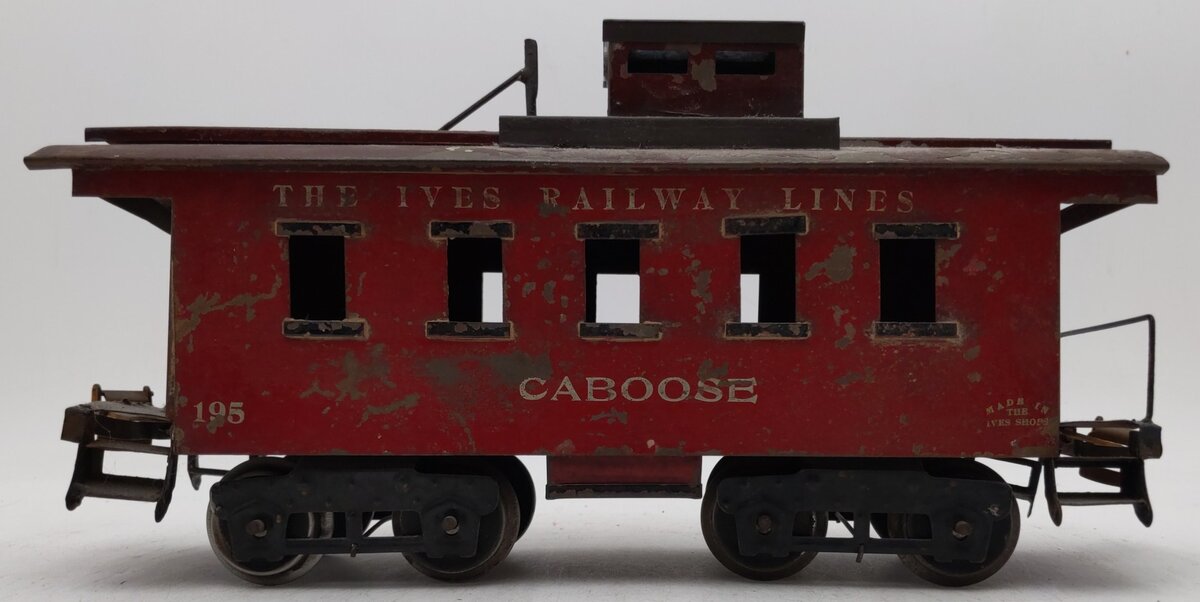 Ives 195 Vintage Standard Gauge Tinplate Caboose