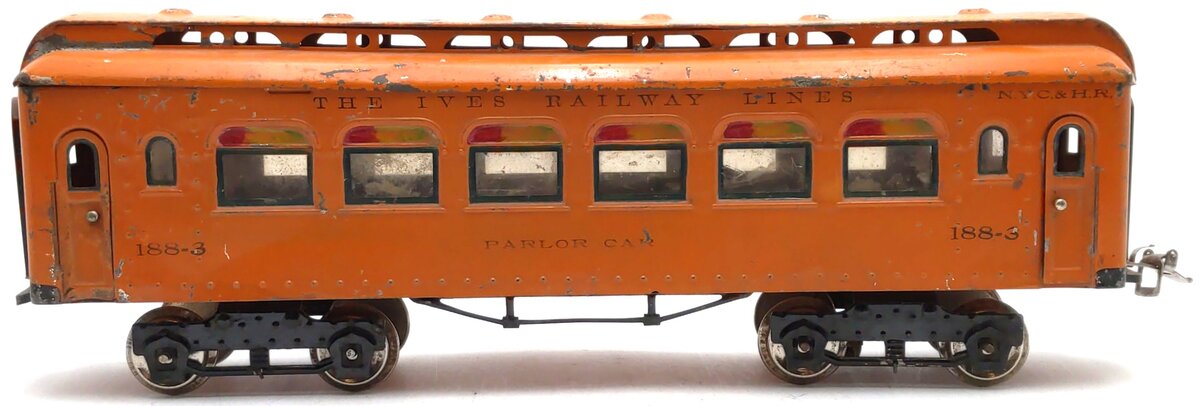 Ives 188-3 Vintage Standard Gauge Tinplate Parlor Car