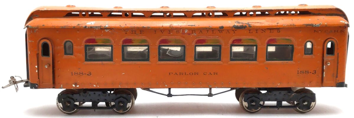 Ives 188-3 Vintage Standard Gauge Tinplate Parlor Car