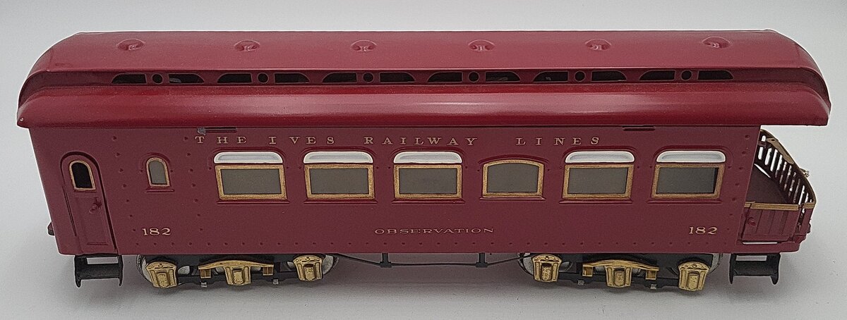 Ives 182 Vintage Standard Gauge Observation Car #182