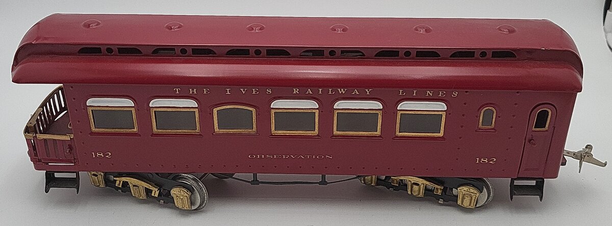 Ives 182 Vintage Standard Gauge Observation Car #182