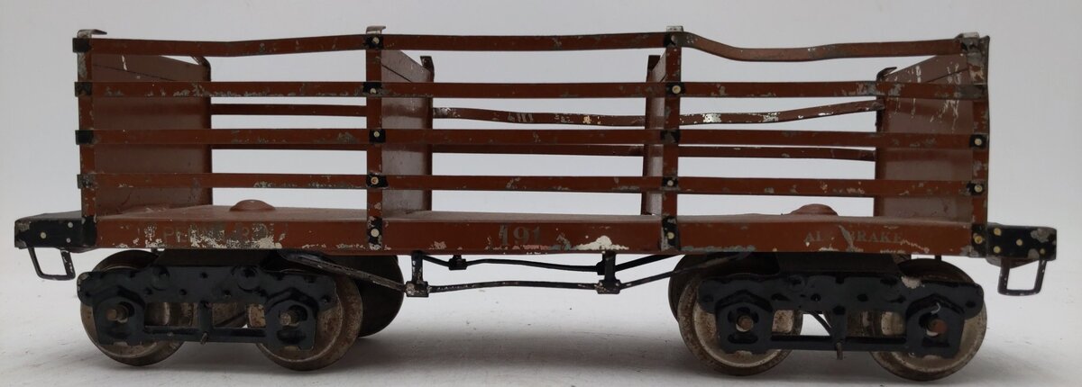 Ives 191 VIntage Standard Gauge Pennsylvania Railroad Brown Gondola