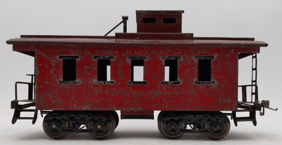 Ives 195 Vintage Standard Gauge Tinplate Caboose
