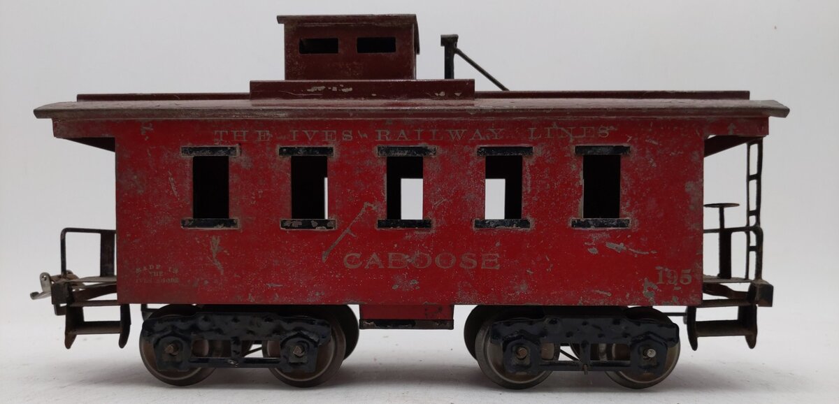 Ives 195 Vintage Standard Gauge Tinplate Caboose