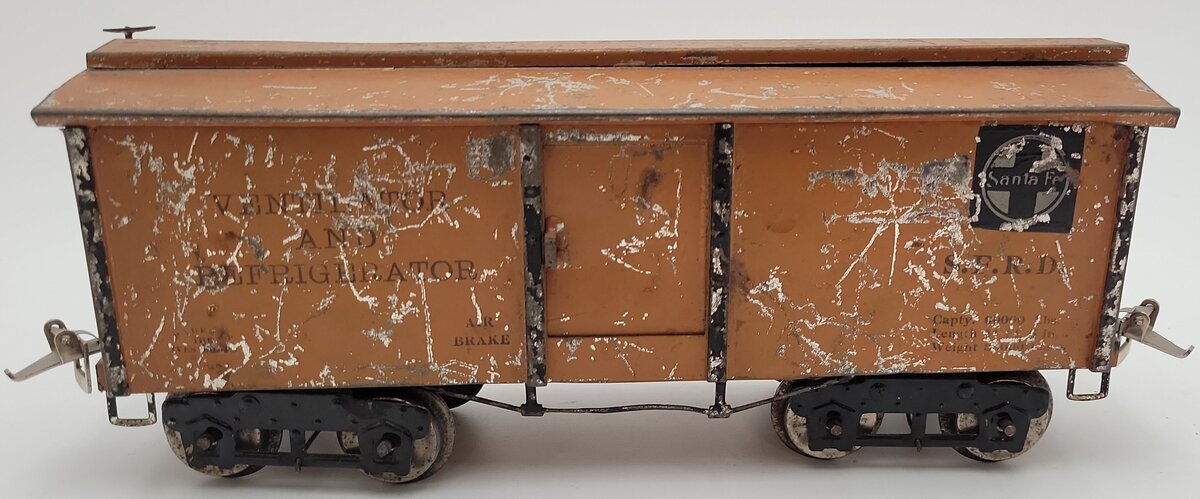Ives 192 Vintage Standard Gauge Santa Fe Refrigerator Car