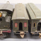 Ives 3253 Vintage O 0-4-0 Tinplate Prewar Electric Loco w/ (2) Passenger Cars