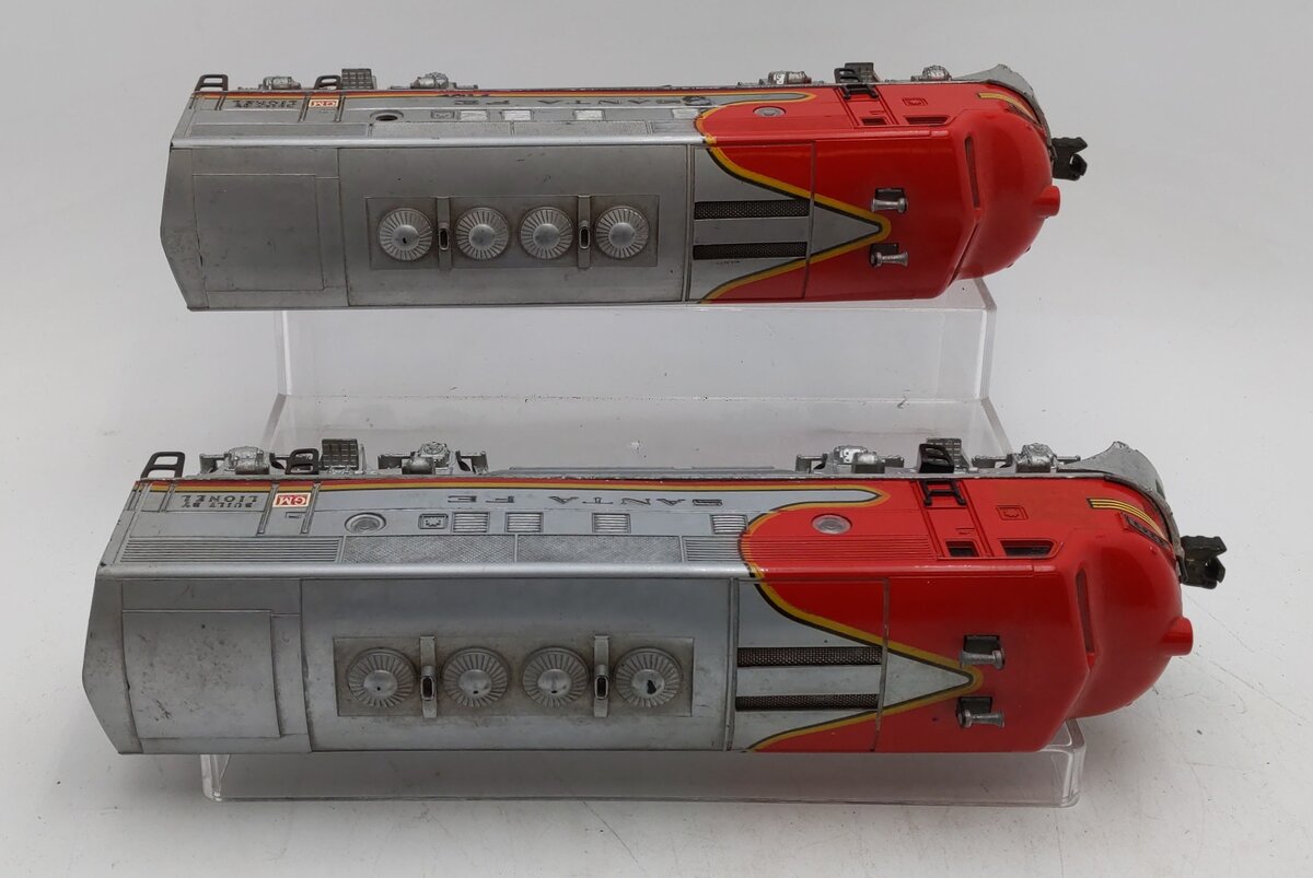 Lionel 2343 Vintage O Santa Fe F3 AA Diesel Locomotive Set VG