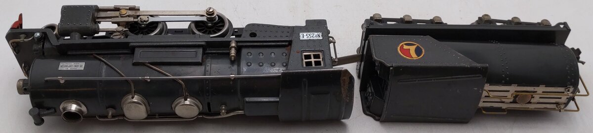 Lionel 255E Vintage O Prewar 2-4-2 Tinplate Steam Locomotive & 263W Tender VG