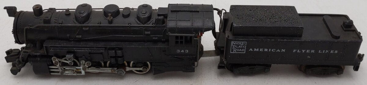 American Flyer 343 Vintage S Gauge Nickel Plate Road 0-8-0 Steam Switcher VG