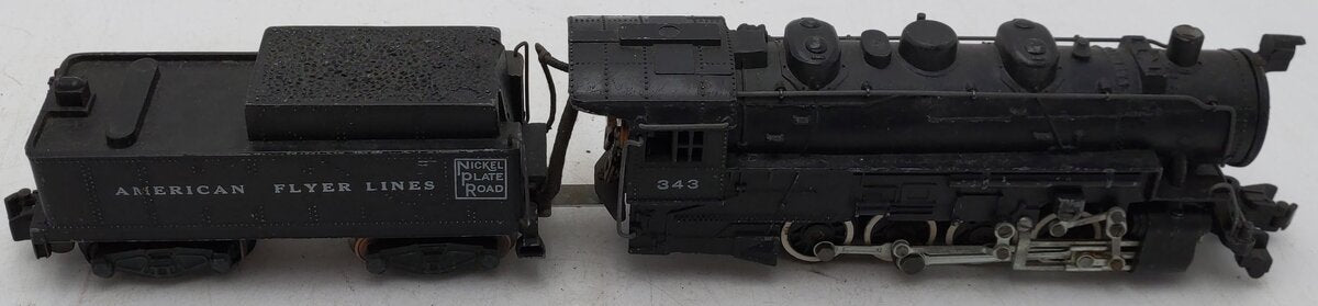 American Flyer 343 Vintage S Gauge Nickel Plate Road 0-8-0 Steam Switcher VG
