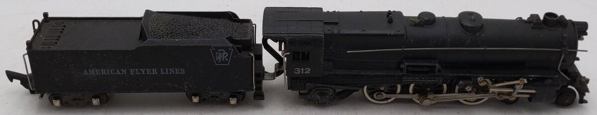 American Flyer 312 VIntage S PRR 4-6-2 Die-cast Steam Locomoive & Tender VG