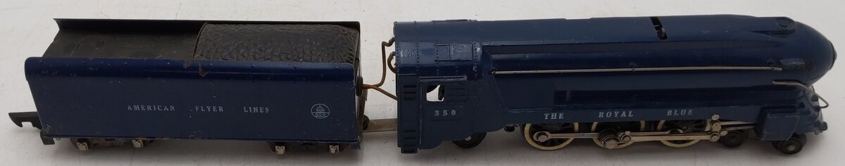 American Flyer 350 Vintage S B&O The Royal Blue 4-6-2 Die-Cast Steam Locomotive VG