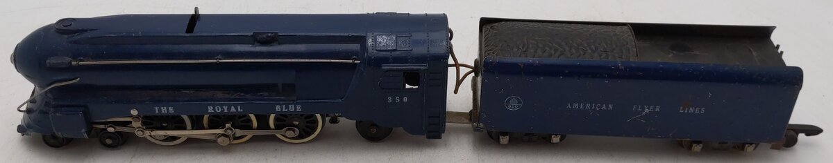 American Flyer 350 Vintage S B&O The Royal Blue 4-6-2 Die-Cast Steam Locomotive VG