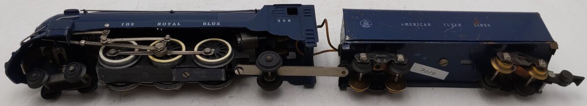 American Flyer 350 Vintage S B&O The Royal Blue 4-6-2 Die-Cast Steam Locomotive VG