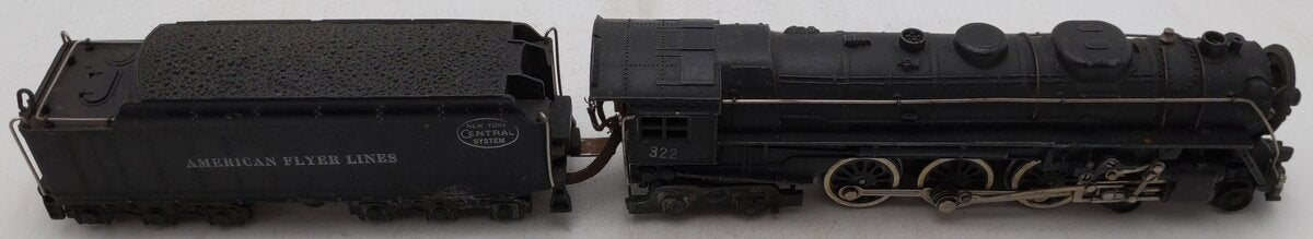 American Flyer 322 Vintage S NYC 4-6-4 Hudson Steam Locomotive & Tender VG