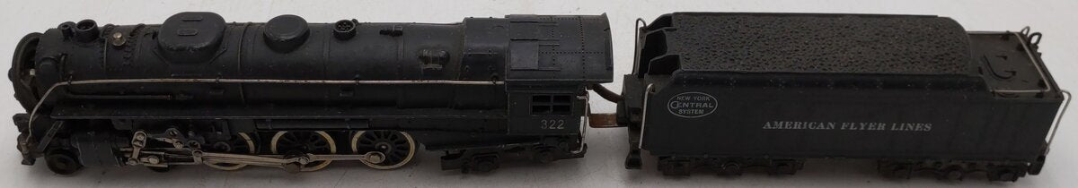 American Flyer 322 Vintage S NYC 4-6-4 Hudson Steam Locomotive & Tender VG