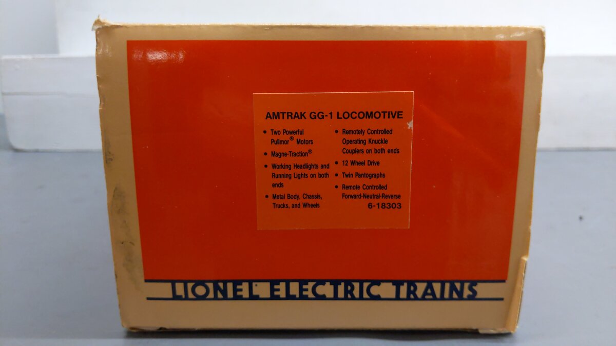 Lionel 6-18303 O Gauge Amtrak GG-1 Electric Locomotive #8303 EX/Box