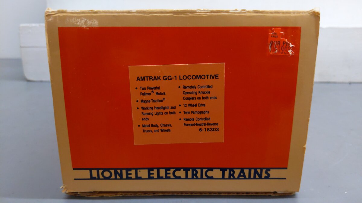 Lionel 6-18303 O Gauge Amtrak GG-1 Electric Locomotive #8303 EX/Box