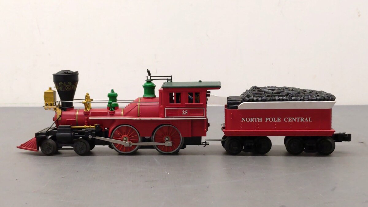 Lionel 6-18732 O North Pole 4-4-0 Steam Locomotive & Tender #25 EX