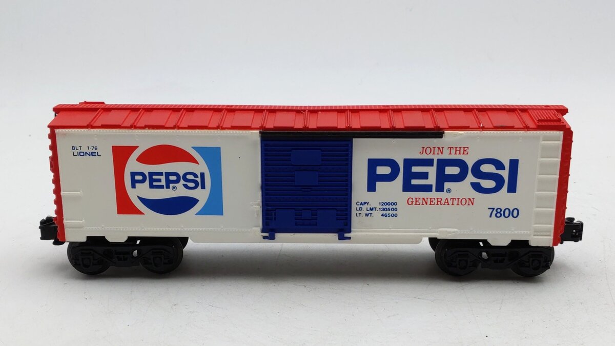 Lionel 6-7800 O Gauge Pepsi Boxcar VG