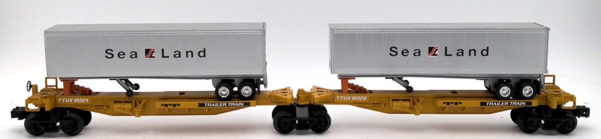 Lionel 6-16322 O Gauge TTUX Flatcar with 2 Sealand Trailers #16321, #16322 EX/Box