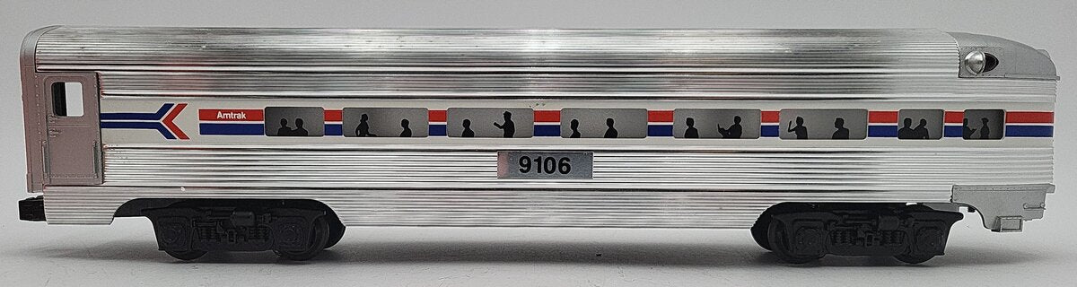 Lionel 6-19106 O Gauge Amtrak Aluminum Observation Passenger Car #9106 VG/Box
