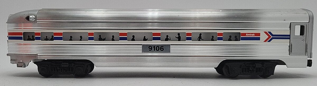 Lionel 6-19106 O Gauge Amtrak Aluminum Observation Passenger Car #9106 VG/Box