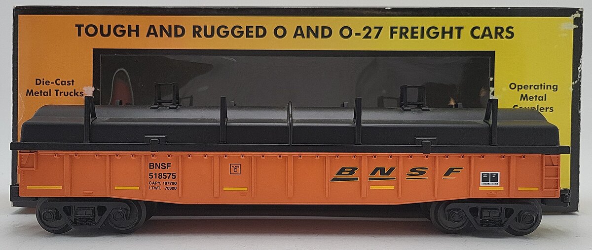 MTH 30-72075 O Gauge BNSF Gondola Car w/Cover #518575 EX/Box