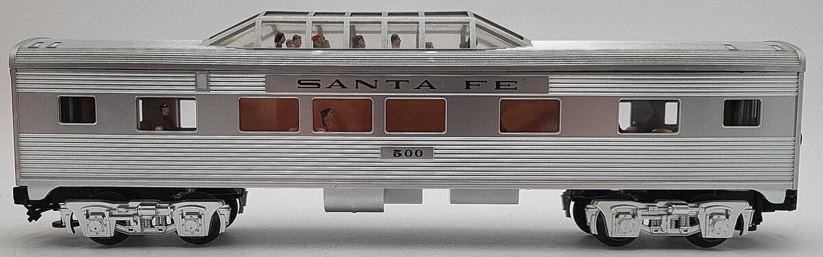 Lionel 6-84725 O Santa Fe Add-On Vista Dome Car w/Passenger Figures #500 EX/Box