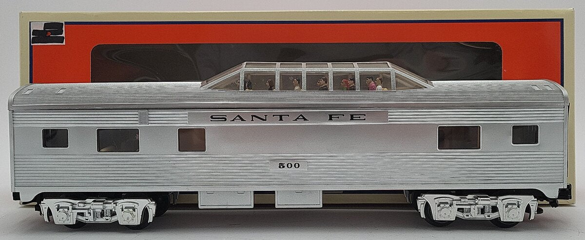 Lionel 6-84725 O Santa Fe Add-On Vista Dome Car w/Passenger Figures #500 EX/Box