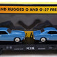 MTH 30-7634 O Gauge MTH Auto Transport Flatcar w/2 Ertl '69 Chevrolet Camaros EX/Box