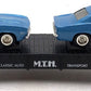 MTH 30-7634 O Gauge MTH Auto Transport Flatcar w/2 Ertl '69 Chevrolet Camaros EX/Box