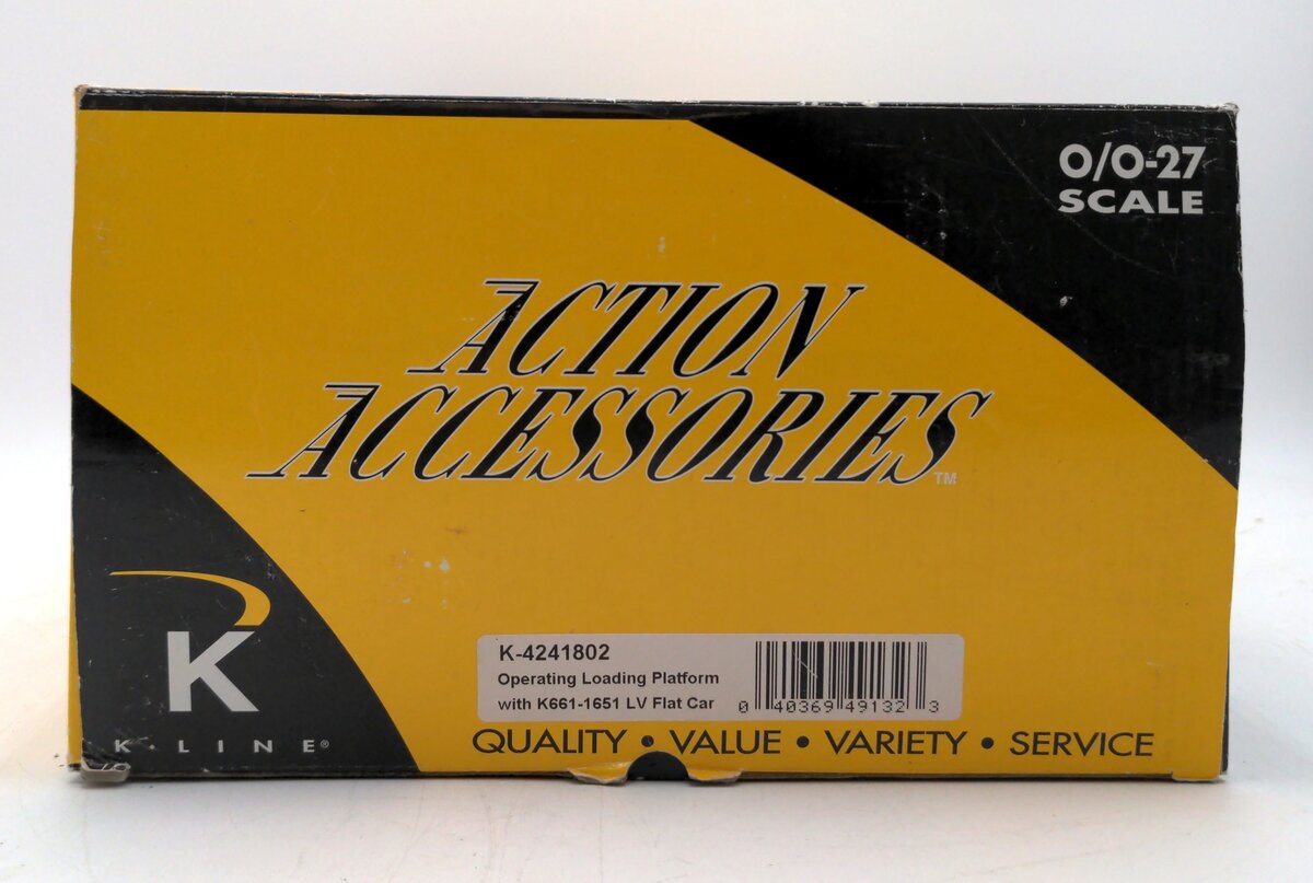 K-Line K4241802 O Gauge Operating Loading Platform (No Flatcar) EX/Box