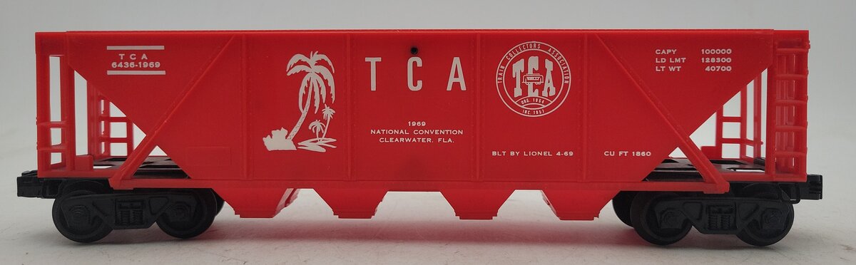 Lionel 6436-1969 Vintage O TCA 1969 Clearwater Hopper Car EX