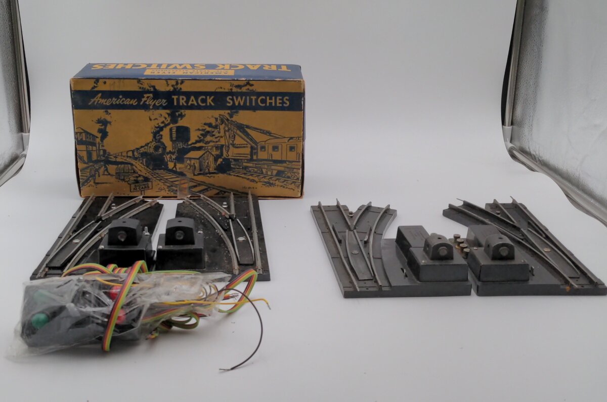 American Flyer Vintage S Postwar Left & Right Hand Switches # 720 & Other [4] EX