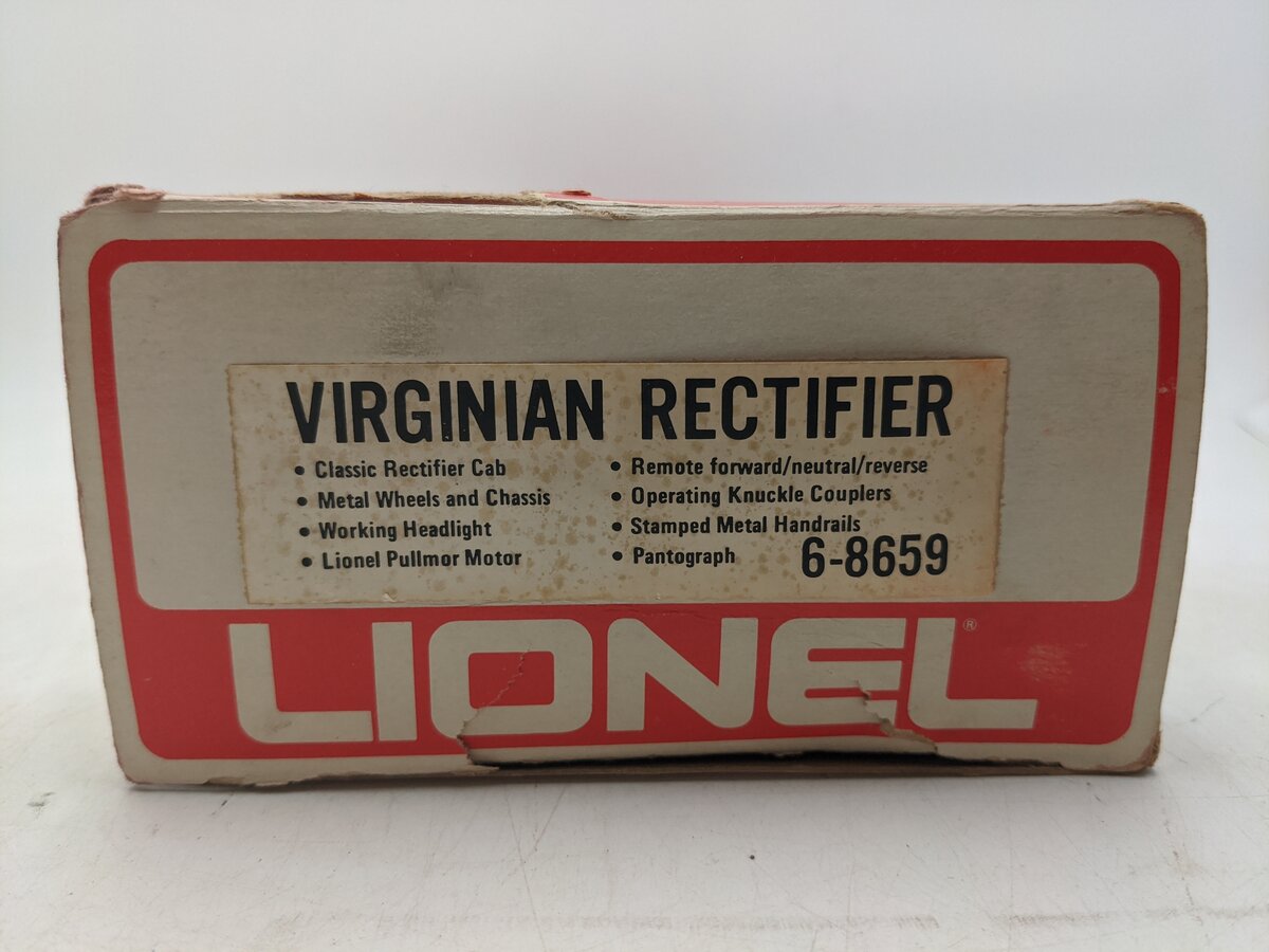Lionel 6-8659 O Gauge Virginian Rectifier Electric Locomotive EX/Box