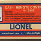 Lionel 6-12868 O Cab-1 Remote Controller EX/Box