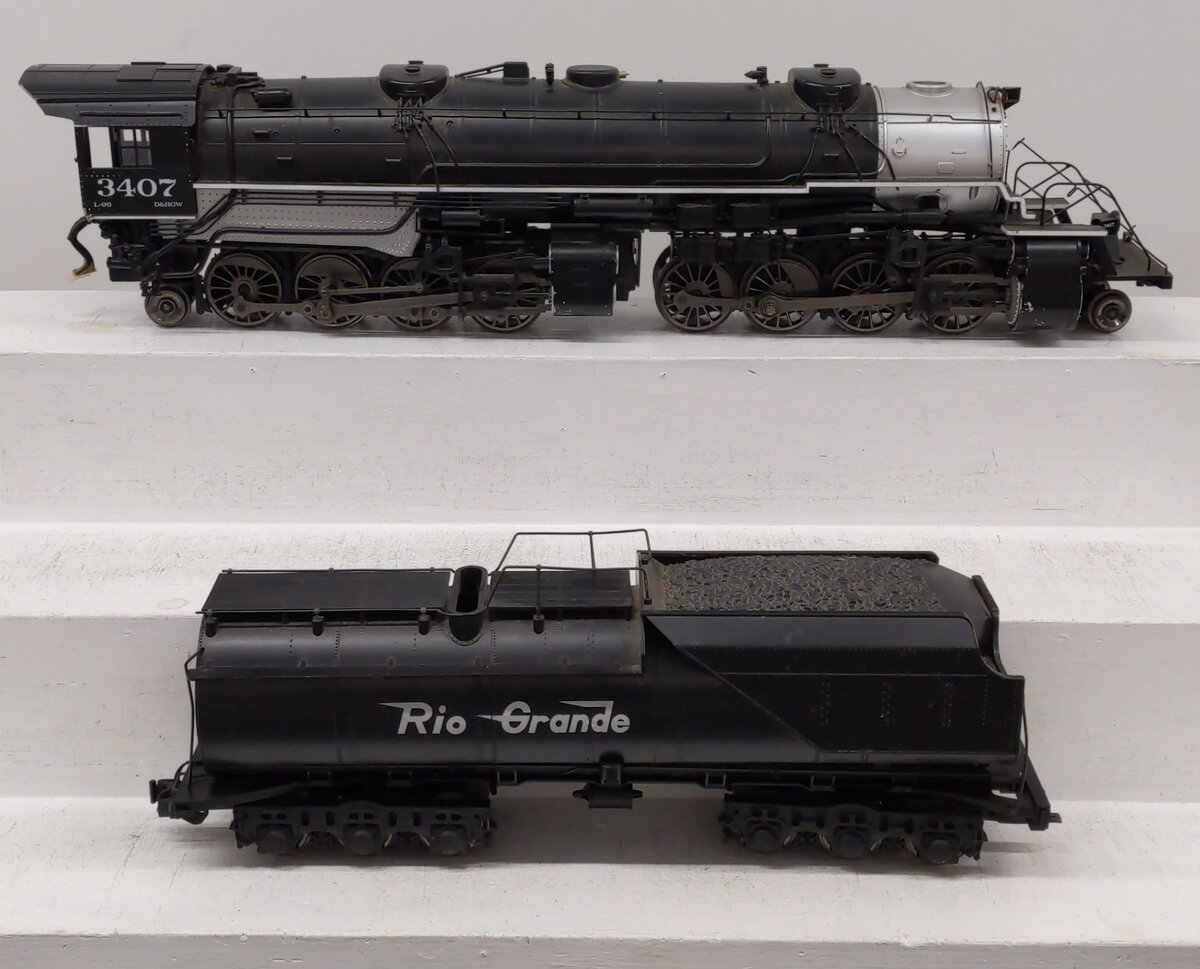 Aristo-Craft 21604 G Rio Grande 2-8-8-2 Mallet Steam Locomotive w/Tender #3407 VG