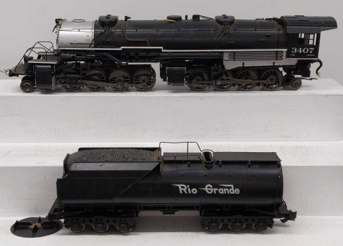 Aristo-Craft 21604 G Rio Grande 2-8-8-2 Mallet Steam Locomotive w/Tender #3407 VG